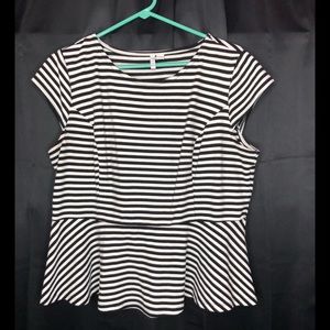 Plus size peplum shirt